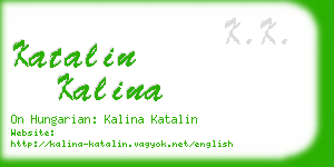 katalin kalina business card